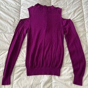 Purple Cold Shoulder Sweater